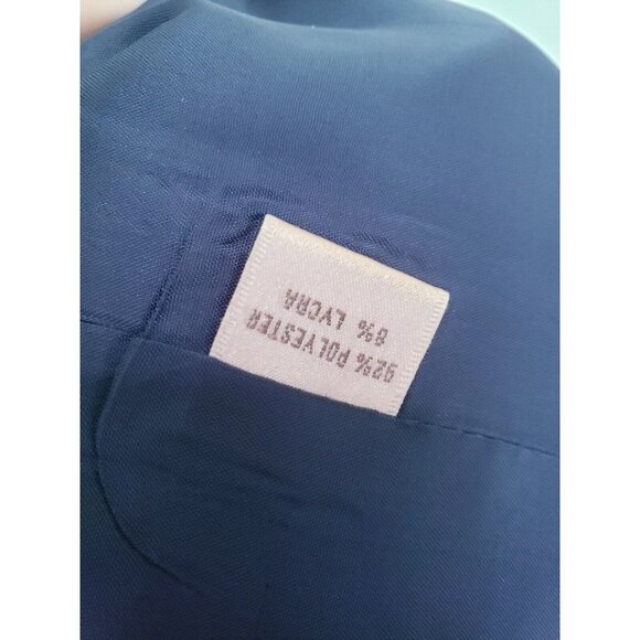 Trousers Etc New York Womens 14 Jacket Navy Blue Button Front Classic Old Money - Picture 6 of 6